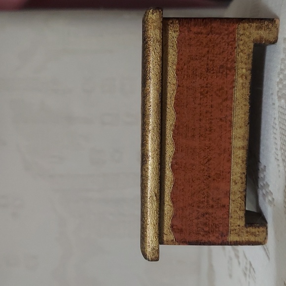 Botticelli Noble Woman Lady Vintage trinket Jewelry Wooden box - Picture 9 of 16